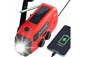 Uppskruvbar solradio, nödradio, bärbar nödsituationsradio. 2 000 mAh uppladdningsbar powerbank, SOS-larm, USB-telefonladdare, nödanvändning för camping vandring