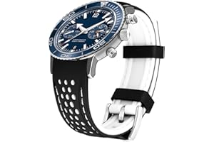 Kai Tian Durable Bracelet En Silicone Bicolore Extrémité Incurvée 20mm 22mm Sport Automobile Bracelet En Caoutchouc Bleu Orange Rouge Noir Vert Armée vert Hommes Femmes