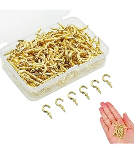 120 Ganci A Vite In Acciaio Inox - Ganci Da Soffitto E Parete Per Appendere Piante, Luci, Decorazioni - 1/2'' - Foto 9