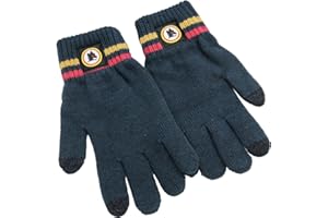 AS Roma WOLF LEATHER PATCH NITTED GLOVES - granatowy