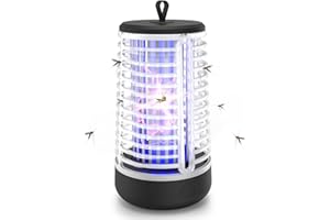 Queath Lampara Antimosquitos Electrico,Antimosquitos Electrico,Ilumina y Mata Insectos Voladores,2000V UV último Modelo Mata Mosquitos Electrico