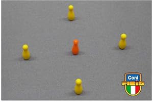 MANUEL GIL Norditalia - birilli torniti set h 25mm poliestere gialli fibis - 2287