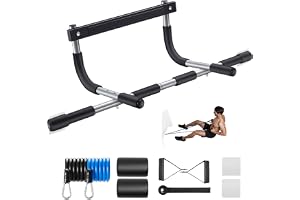 Ally Peaks pull up-stång för dörröppning | Tjockt stål max gräns 199 kg överkroppen fitness träningsstång