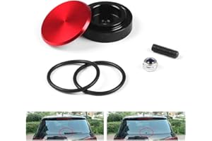 AGZ Enchufe del limpiaparabrisas Trasero del Coche de 40 mm Enchufe de Bloqueo Impermeable para el limpiaparabrisas Trasero Antena del Parabrisas Cubierta del Orificio aéreo ABS (Rojo)