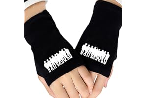 SUJEBKC 1psc guantes sin dedos de Stray-kids SK-Zoo guantes de punto de Stray Guantes de invierno negros regalo para fans de para Stay (B)