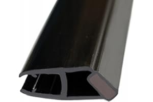 AquaParts Magnet Schwarz Duschtür Dichtung 200cm | für 4mm Glastür Stärken | Wasserabweisende Duschdichtung | Streifdichtung | Duschkabinen-Dichtung | für Dusche und Duschtür