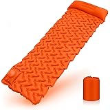 Karvipark Camping Isomatte, Ultraleichte Luftmatratze mit Kopfkissen, Faltbar Leicht Kleines Packmaß, Wasserdicht Schlafmatte