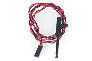 TOUCAN RC HOBBY Mitrailleuse en métal modifiée W/LED compatible avec Heng Long 1/16 RC Tank DIY Model Parts (Noir)