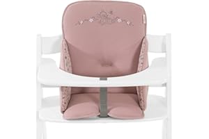 Cojín Trona hauck - Reductor de Asiento Bebe Compatible con Alpha Plus Beta Plus y Arketa - Cojines Sillas Bebe 6 a 36 Meses - Almohadilla con Respaldo Alto y Laterales Reforzados - Bambi Rosa