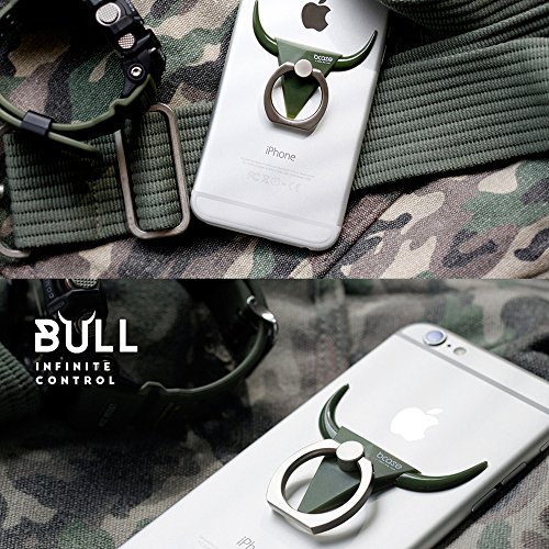Finger Grip Anello, LEMONDA universale Smartphone Anello Grip stand Supporti da auto per Iphone, Ipad, Samsung, HTC, Nokia, Tablet, Design testa di toro, Stile punk, Super cool, Anello della presa / Supporto del Basamento / Kickstand per il iPhone 7/7 Plus/6S/6S Plus, Galaxy S8/S8 Plus/S7/S7 Edge/S6, Galaxy Note 5/4, Huawei P10/P10 Plus/P9/P8, Googld Pixel, HTC, Nexus 5X / 6P, LG G5 ed altri Smartphone, Verde