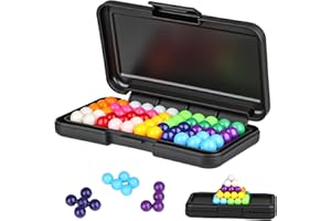 EDDRFY IQ Smart Games Compatible with kanoodle IQ Puzzle Set with 200 Challenges, Logic Game for Kids and Adults, Smart Travel Game for Ages 6 and Up, Brain Teaser for Relaxation and Stress Relief