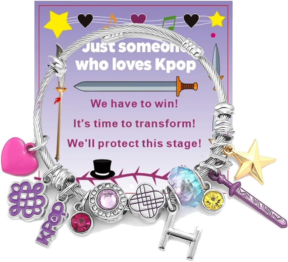 OPVYAEU Pulsera Kpop Nueva 2026 para Fans Kpop Merch Pulsera Kpop Set Regalo con Tarjeta, Accesorio Kpop, Joya Kpop para Cumpleaños, Fiesta, Evento Fan y Colección