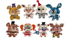 Zhongkaihua 5 llaveros coleccionables de figura FNAF para niños, accesorio de llavero, Fazbear, Chica, Bonnie, Foxy, llavero de 5 pulgadas de largo