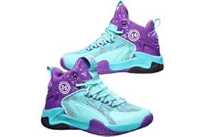 MEIJU Mateju Chaussure Basketball pour Garçon, Chaussure de Basketball Garçon Hautes, Chaussures de Basket-Ball pour Fille, 31-40 Sneakers Confortables pour Petit Enfant/Grand Enfant