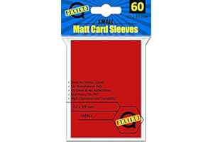 ‎ARKERO-G Arkero-G Small Matt Card Sleeves Red (60 Matte, Rote Kartenhüllen) - Yu-Gi-Oh! Größe