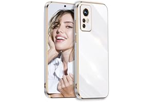 POUHYE Funda para Xiaomi 12 Lite Carcasa Silicona, Protección Cámara Ultra Fina Galvanizado Suave TPU Bumper Resistente Antigolpes Móvil Case para Xiaomi 12 Lite Blanco
