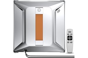 Ehomfory Fensterputzroboter mit 4-Düsen, Intelligente Wegplanung, Kantenerkennung, Reinigt Ohne Tote Winkel, Lädt Während des Betriebs auf, Mehrere Schutzsystem