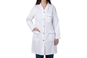 Workwear Tucano - Bata Laboratorios Mujer Uniformes Sanitarios Ropa DE Trabajo Bata Blanco Ref:1801