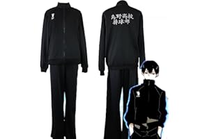 Zhongkaihua Haikyuu Hinata Shōyō Anime Cosplay Costume School Girl Boy Jacket Pants Black Sportswear Karasuno High School Volleyball Club Jersey Uniform Costumes for Halloween