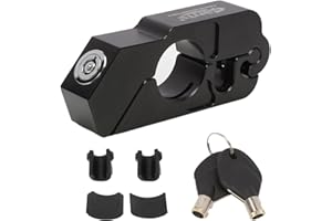 Effitnee Motorcycle Handlebar Lock Universal, Grip Brake Throttle Lock for Sports Bikes Mountain Bike ATVs- Black