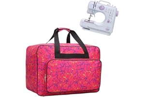 Nähmaschinentasche, JanTeelGO Nähmaschinentasche, Transport- und Aufbewahrungstasche ist kompatibel mit den meisten Standard-Sängern,Brother,Janome-45 x 23 x 31 cm(Heiß Rot, Groß)