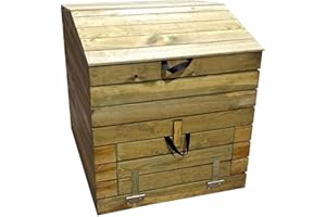 HABITAT ET JARDIN Composteur en Bois 500L Douglas 80 x 80 x 85 cm
