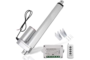 DCHOUSE 12 V 200mm Heavy Duty Hub Linearaktuator 150 KG-Maximum Lift Motor Drahtlose Fernbedienung Kit mit Montagehalterungen (1500N 8 zoll)