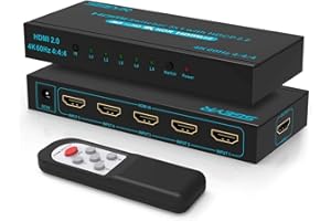 SGEYR Switch HDMI 4K Automatique, Commutateur Multi Écran pour TV, PS4, HDTV, Xbox, Blu-Ray, Windows - Duplicateur et Multiprise