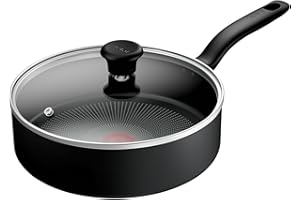 Tefal Titanium Essential Sauteuse 26 cm + couvercle, revêtement antiadhésif, compatible avec toutes les plaques sauf induction, B9413344