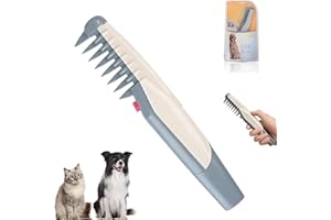 FREE3VITA Lifweb Mataway E-Comb - 2 in 1 Pet Grooming Comb for Knot & Tangle Removal, Electric Detangling Brush for Dogs & Cats
