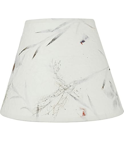 Bell Clip-On Lamp Shades (2-Pack) - Apricot Floral Embroidered Shade For Chandeliers & Sconces