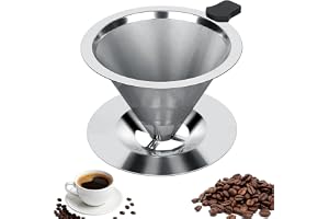 Vicloon Häll över kaffefilter, 800 nät återanvändbart droppkopp, långsamt droppande papperslöst kaffefilter, permanent - B2-2