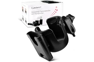 ‎GALDEM Galdem Universal Becherhalter mit Handyhalterung, 360° Gelenk & Anti-Rutsch-Befestigung/Fahrrad, Rollstuhl oder Kinderwagen Getränkehalter/Cupholder für Babyfalsche & Kaffeebecher