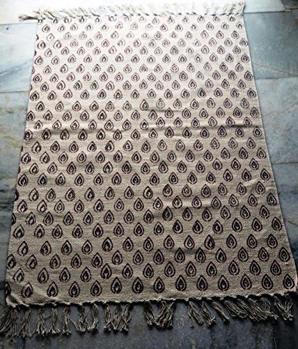 Indian Rug, Woven Rug Kilim Hand-Woven 100% Cotton,Dhurrie Hand Block Print Kilim Rug