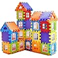 VKDAS Big House DIY Building Blocks for Kids of Age 3 Years Educational and Learning Puzzle Games Brain Game Colorful Construction Blocks Skill Development Toy for Kids 65+ Blocks Pouch Packaging