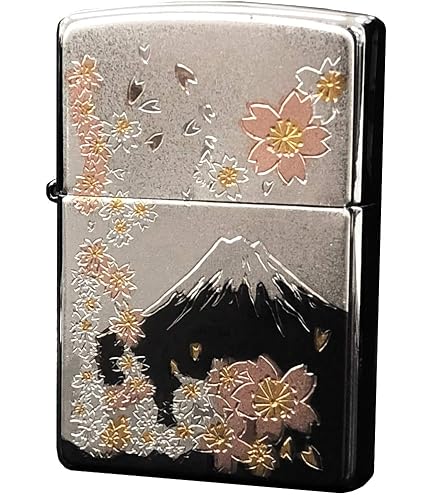 Zippo Japanese Electroforming Lighter; Silver, Gold; Brass Core