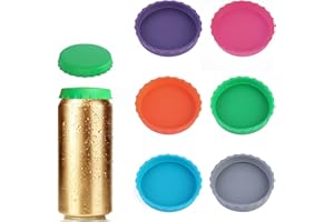 Eupneicu 6 Stück Dosen-Deckel, Silikondeckel Für Dosen, Wiederverwendbares Deckel, Passend Für Standard-Soda-/Getränkedosen [ Sortiert ]