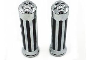 SHENGYI Poignées de guidon en forme de tête de mort 25 mm pour Harley Kawasaki Suzuki Honda Yamaha Cruiser Chopper Custom