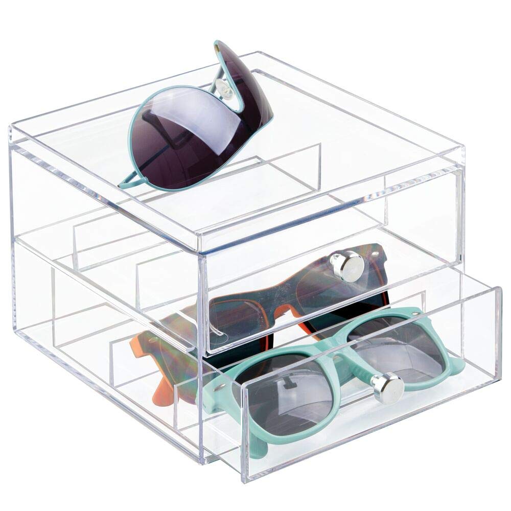 mDesign-Boite-de-Stockage--Lunettes-Support--Lunettes-Pratique-Accessoire-de-Rangement-Intelligent
