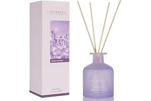 Cocorrína Reed Diffuser Sets - Lemon Lavender 200ml Diffuser with Sticks Home Fragrance Essential Oil Reed Diffuser for Bedroom Bathroom Shelf Decor Office Decor