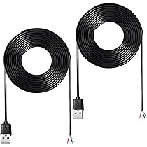 RUNCCI-YUN 6PCS Câble Femme USB,soudable Câble USB 2.0 Femme,2 Broches