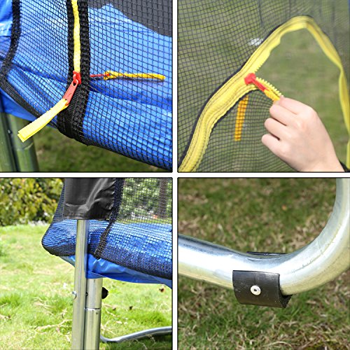 Ancheer Trampolin, Outdoortrampolin, Gartentrampolin, Belastbarkeit ca. 150 kg, Durchmesser Ø ca. 182-213cm - 4