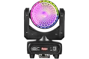 BETOPPER BETOPPER 120W Moving Head Lampe RGBW, Lyre LED DMX512, Éclairage de Scène Tête Mobile avec Lentille Unique, Activé Par le Son Lumière Disco pour Les Fêtes, DJ, Spectacles (LM120)