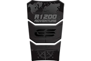 FOOQS Paraserbatoio Motocicleta Gas Pantalla Depósito de Combustible de Goma Tankpad adhesivo para BM.W BM.W R 1200 GS R1200GS ADV Adventure (negro)