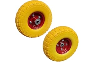 TMZ® 2X 10" Rubber Tyre Wheel Replacement No More Flats Sack Truck Trolley 4.10/3.5-4.0