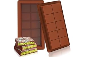 RENCHEY 2 Stück Dubai Schokolade Form - Schokoladenform Silikon | Tief Schokoladentafel Form | Antihaftbeschichtung Schokoladenform Schokolade | Wird Zur Herstellung Von Dubai Schokolade Pistazie Verwendet