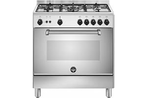 LA GERMANIA AMN855GXV/24 Americana Cucina a gas con forno a gas 80x50 cm colore Inox, Classe energetica A