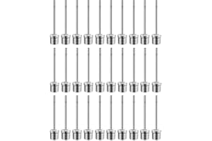 ZCSOWE Set di 30 Aghi per Pompa a Sfera in Acciaio Inossidabile - Argento - per Calcio Pallamano Basket pallavolo pallanuoto e Palle da Ginnastica