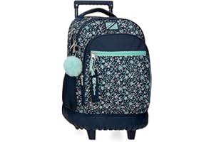 Pepe Jeans Alenka Mochila Compact 2 Ruedas Azul 32x43x21 cms Poliéster 28,9L by Joumma Bags