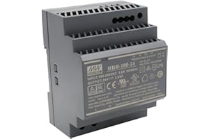 MEANWELL Mean Well HDR-100-24 AC-DC - Fuente de alimentación para Carril DIN Ultra Delgada, CV